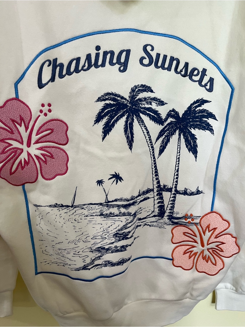NEW Altar’d State White Chasing Sunsets Embroidered Hoodie Size Small NWT - Picture 9 of 9